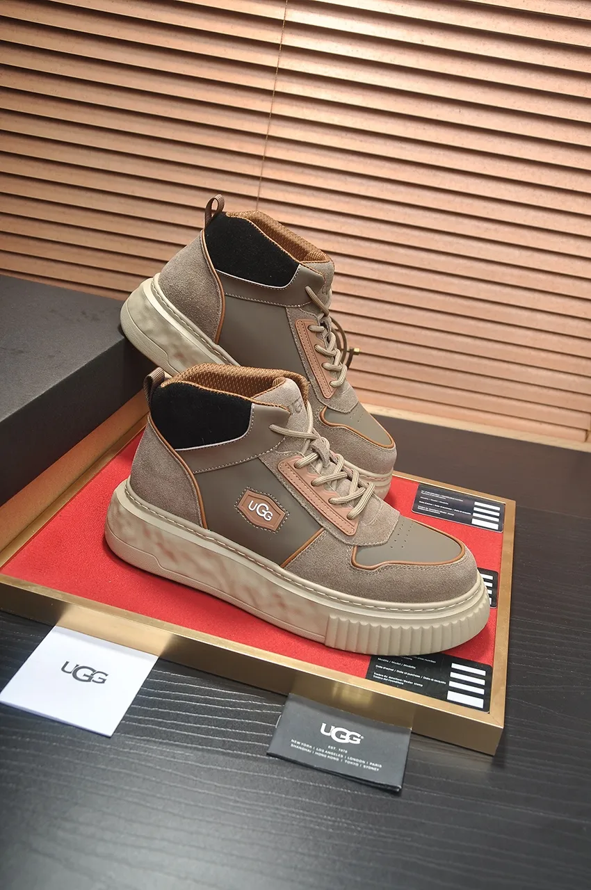 Men's shoes 💰640💶 [UGG] (full wool lining) top-end high-quality fur-in-one warm snow boots from Australia's warm luxury brand men's shoes, UGG-5877 official website synchronized, made of imported cowhide, carefully sewn...Imported rubber foam outsole (comfortable, soft, wear-resistant) The quality is really great...Exquisite workmanship, you can't put it down at first sight, available in sizes 39-44